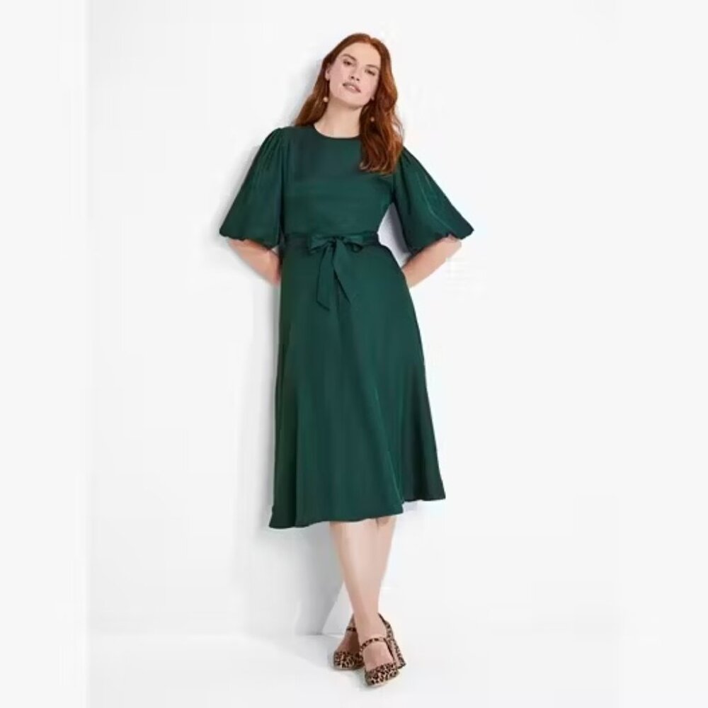 Kate Spade Silk-Blend Midi Matinee Dress